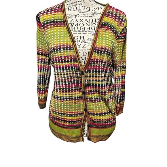 Worthington Women Cardigan Sweater Size L Multicolor Pride Whimsical light weigh - Picture 1 of 7